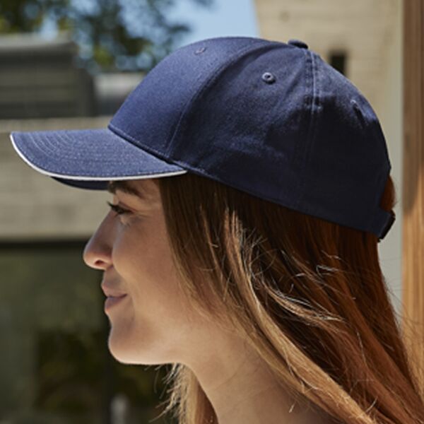Beechfield EarthAware® Classic Organic Cotton 6 Panel Sandwich Peak Cap Thumbnail
